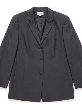 Casual Corner Annex Woman 22W Gray Blazer Suit Jacket Career Workwear